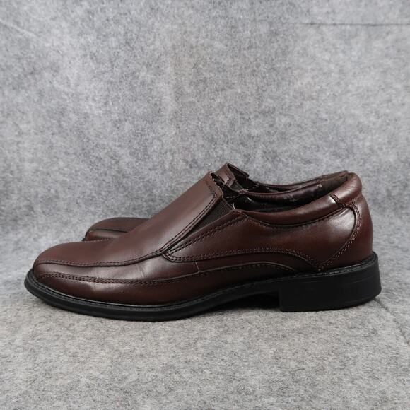 Dockers Shoes Mens 8.5 Loafer Slip On Brown Leather Classic Comfort Professional